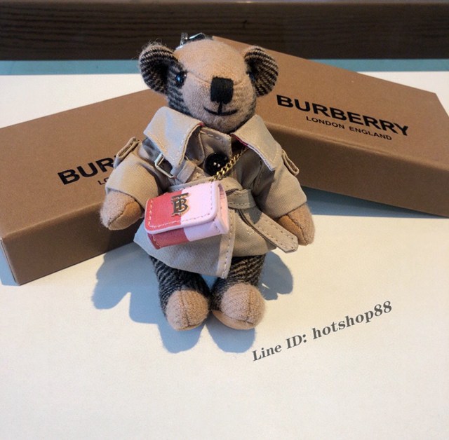 BURBERRY專櫃新款代工廠小熊掛件 巴寶莉風衣熊泰迪熊鑰匙扣掛件 mmyj2704